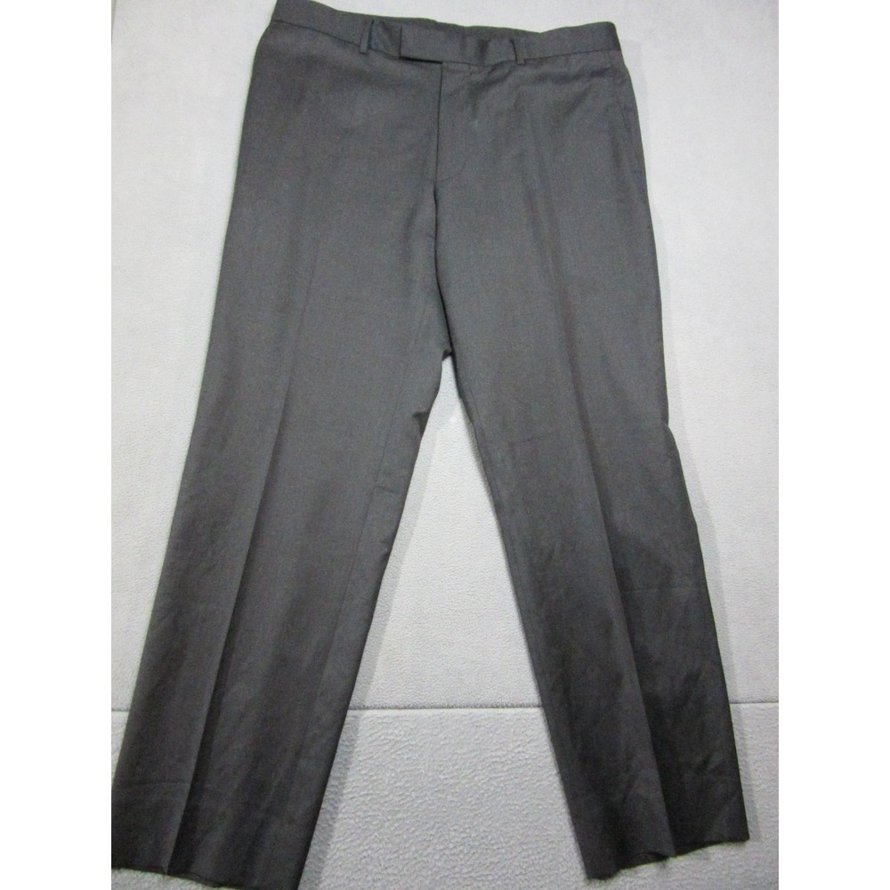 Hugo Boss Pants Mens 39x32.5 Black Dress Super 100 Virgin Wool Designer USA